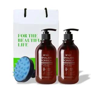 고품질 모링가 블랙튤립 샴푸2개+두피폼브러쉬 3종 선물세트 (WDC7FD2)