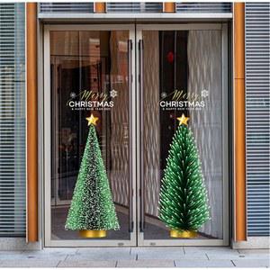 벽트리 정전기트리 크리스마스 창문 시트 창문트리 거는 좌우로 화환 벽에 A설경수 벽스티커