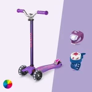 마이크로킥보드 맥시T 프로 디럭스 LED + 라이트 + 벨 세트