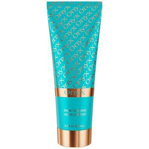 오닉스 최강 다크 태닝 가속 로션 실내 및 실외 태양에 멜라닌 생성 가속화 얼룩 줄무늬 슈퍼 보습 트로피컬 향 노 SPF