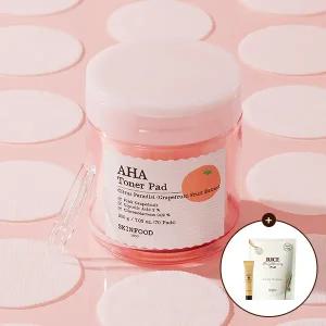 [스킨푸드] [총90매] 핑크자몽아하토너패드 60매 + (증정) 라이스패드30매+로열허니인리치크림15ml