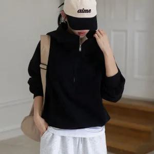 [시크폭스] 레스트 하프집업 하이넥 후드_53TS832