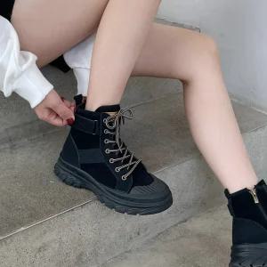 SOVO 캐슬란 레이스업 웰트화 4cm