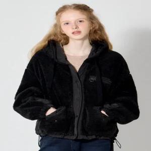 [보니스팍스][패플단독] [보니스팍스(Bonispax)] 숏 후드 무스탕 집업 점퍼 (택가격 259000원)