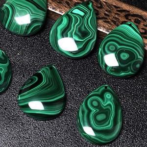 힐링소품,천연 원석천연 공작석 눈물 모양 구슬 영적 보호 돌 수제 치유 크리스탈 여성 독특한  6 월 탄생