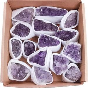 힐링소품,천연 원석정 클러스터 천연 원석 지오드 크리스탈 영적 치유 돌 30-50g1개