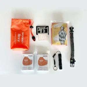 안전닷컴 Emergency 7종세트 구급파우치 재난 등산구 이머전시 생존용품 요품 캠핑 구조 지진대비