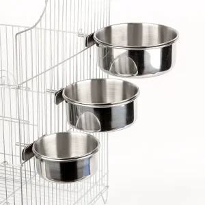 앵무새 스텐 모이통 중형 1개병아리물 사료 조류 먹이 새모이 새물