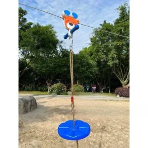 짚라인 케이블 이중 와이어 캠핑장 놀이터 야외 횡단