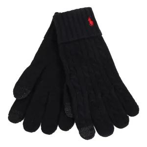 폴로랄프로렌 25FW 남성 클래식 케이블 울 장갑 블랙 PC0713 001
