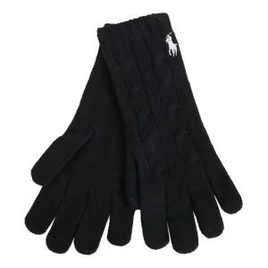 폴로랄프로렌 25FW 울 캐시미어 클래식 케이블 장갑 블랙 WC0676 001