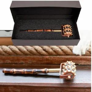 혈액순환 고급 굴렁쇠 핸드메이드 수지침 마사지 손안마 지압 볼 자석 향나무 두통 혈침기 건강선물