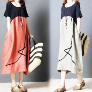 롱원피스 롱라인 티셔츠 여름 포인트 은창 원피스 여