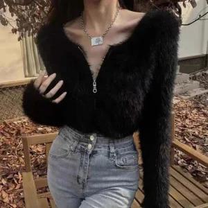 앙고라 인기 소프트앤코지 집업 가디건