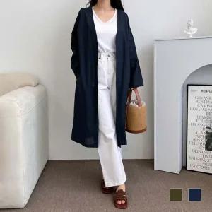 린넨 인기 체이드 오버핏 롱 가디건