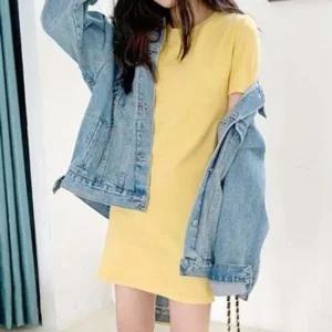 자켓 반팔 굳 매칭 롱원피스 ST078 원피스