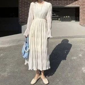 여름원피스 분위기 롱원피스 여리여리한 주름디테일