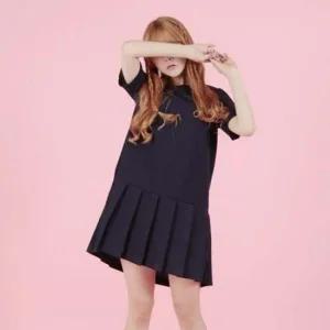 반팔원피스 데일리원피스 데이트룩 플리츠주름 밑단