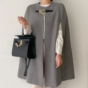 F/W시즌 벨트디테일 코트 르샤르케이프코트