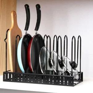 [콩심팥심]프라이팬 정리대 냄비 거치대 높이조절 주방 건조대