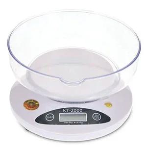 [콩심팥심]전자저울 KT-2000 2kg(1g) 전용용기 주방저울 검정필