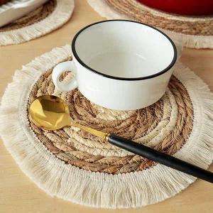 매트 중형 셋팅 테이블 클래식 원형 깔개