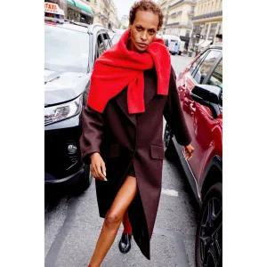 (MD PICK) ZARA 롱 오버사이즈 코트 - 버건디 8465376606 125406