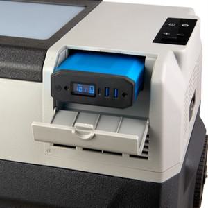 CoolRide 휴대용 태양열 냉장고, 손쉬운 운송을 위한 트롤리 바퀴, 42L, 12V