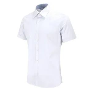 슬림핏 링클프리 고급 화이트 반팔숙 RF2021 블라우스 면 슬림핏 긴팔