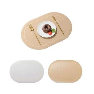 매트 베이직 식탁 골드 세팅 원형 가죽 양면