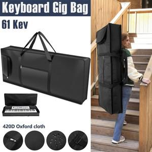 61 키 키보드 긱 백 420D 옥스포드 천 전기 피아노 케이스 핸들과 조절 가능 어깨 끈이 휴대용