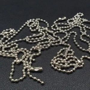 군번줄 비즈키링 볼체인 군번줄 은색 12cm 10P