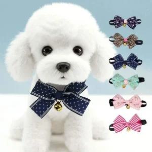 [셀러에이드]반려동물 강아지 반려견 리본 방울 넥타이 목걸이 애견줄목걸이