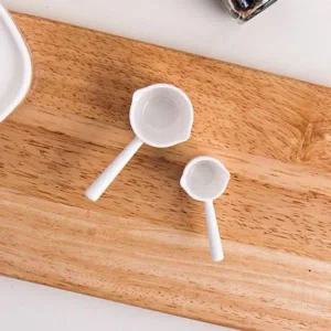 다용도 화이트 밀크팬 계량스푼 2개1세트