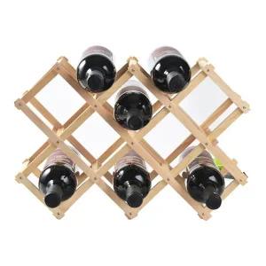 [셀러에이드]B원목 우드 와인렉 8구 포도주 나무 거치대 접이식