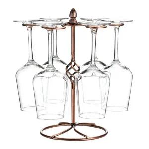 [셀러에이드]회전식 금속 와인잔 6구 홀더 포도주잔 거치대 보관대