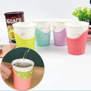 [셀러에이드]sDD 탕비실 손님 종이컵 손잡이 받침 홀더 10P