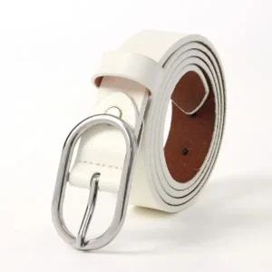 레아여성소가죽벨트(화이트)핀버클청바지벨트