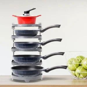 H-후라이팬정리대5단 주방 냄비거치대 팬정리 씽크대 주방정리대