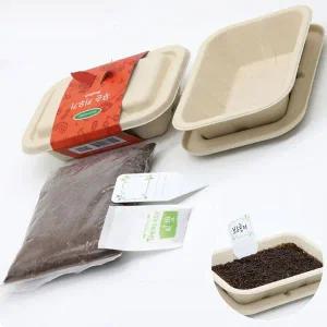 [셀러에이드]이름표 배양토 씨앗 화분 새싹 만들기 세트 키우기쉬운식물