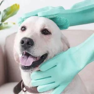 돌기형 반려동물 샤워브러쉬 미끄럼방지 고무장갑 실리콘 수세미