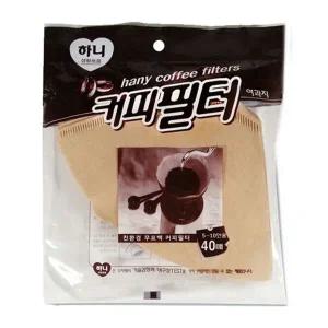 [셀러에이드]핸드 드립 커피 여과지 거름망 필터(5-10인용) 40매 핸드드립여과지