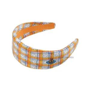 [비비안웨스트우드][비비안 웨스트우드] SS25 여성 ORB로고자수 헤어밴드 81020024 W0167 E401