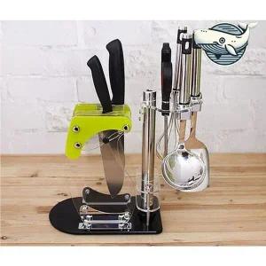 세련된 나무주식 칼꽂이 주방 인테리어 수납