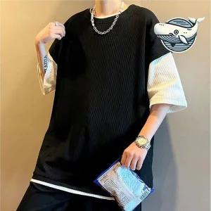 편안한 남성 5부 여름 레이어드 반팔 아이템 반팔반바지세트