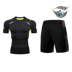 남성 헬스웨어 반팔티 반바지 런닝 요가 운동복 남자트레이닝복