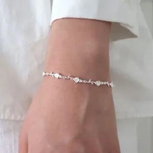 (Silver925) Rose bracelet 실버 발찌 팔찌 액세서리 악세서리 주얼리 쥬얼리 데일리 심플 베이직