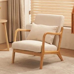 원목 안락 부부 안락의자 카페 의자 거실 의자 낮은 베란다