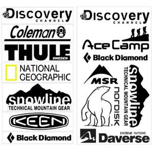 캠핑용스티커모음전/13종/디스커버리/내셔널지오그래픽/킨/에이스캠프/툴레/노르디스크/쿨맨/스노우라인