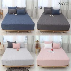 [자요]국산 인기패턴 두툼한 면 누빔매트리스커버